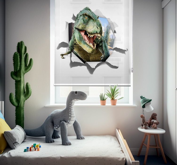 Rulou geam pentru copii t-Rex furios 3D - TenStickers