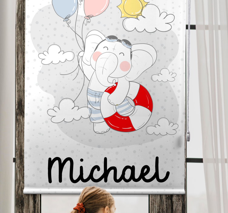 Rulou geam personalizat elefant personalizabil - TenStickers