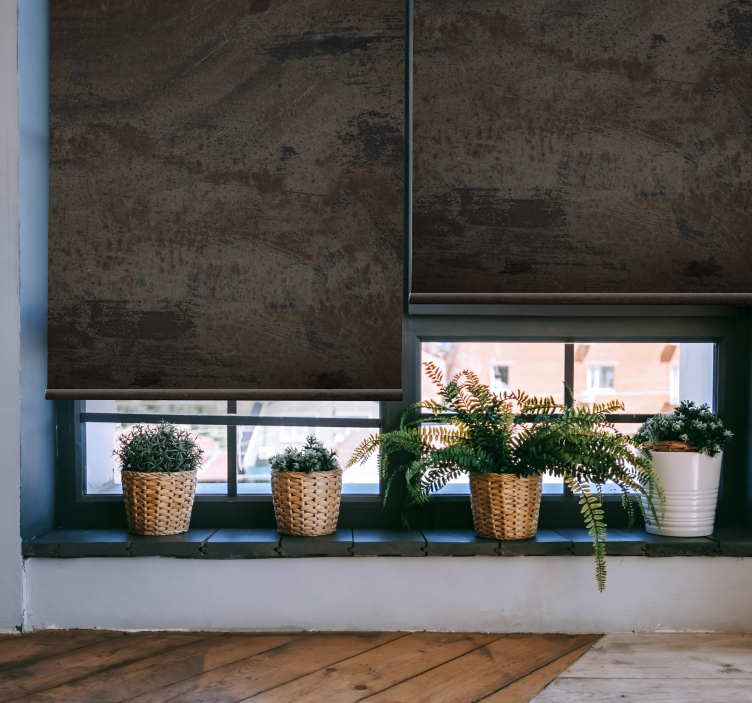 Rulou geam texturi Fier industrial gri ruginit - TenStickers