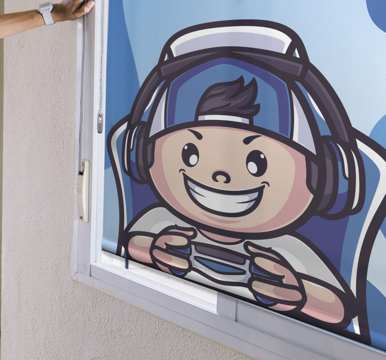 Jaluzele cu rolete Geek caracter vesel - TenStickers