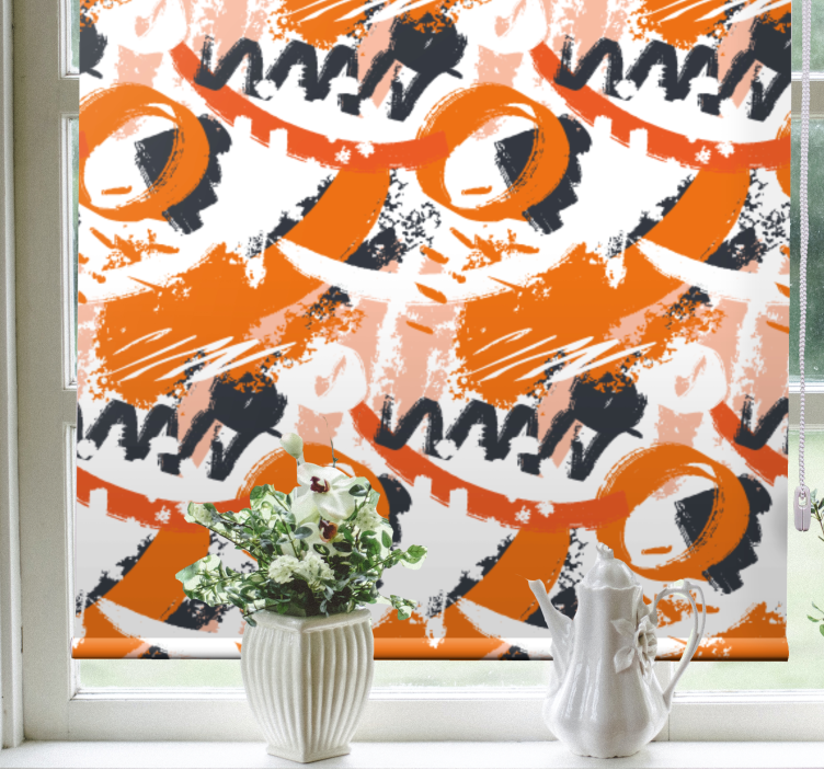 Rulou geam texturi motiv circular abstract - TenStickers