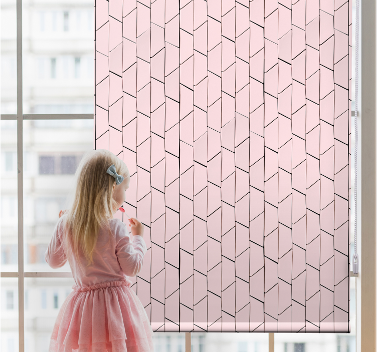Rulou geam texturi design cu model geometric roz - TenStickers