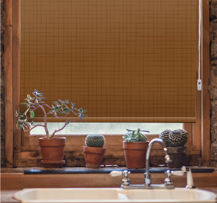 Rulou geam texturi suprafață pătrată maro - TenStickers