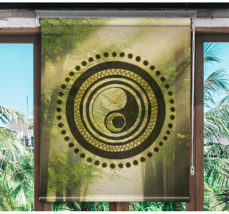 Rulou geam zen cerc yin yang - TenStickers