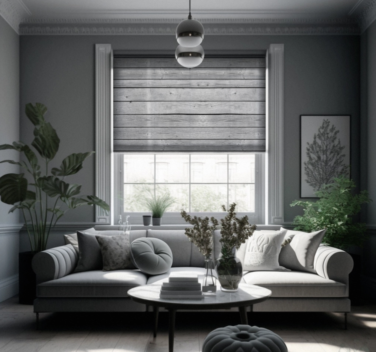 Jaluzea rustică din lemn gri închis - TenStickers