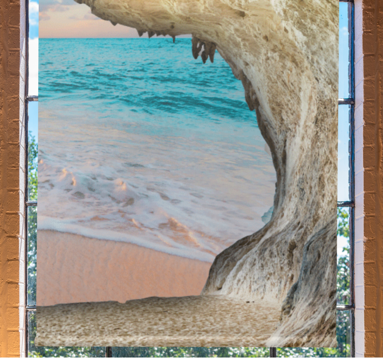 Dormitor matrimonial 3d cu vedere la ocean - TenStickers