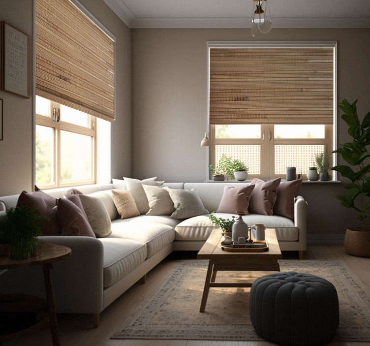 Scânduri rustice de culoare maro deschis - TenStickers