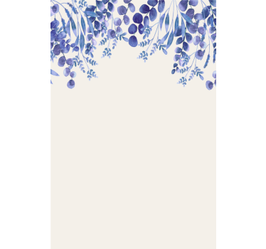 Rulou geam baie ramuri albastre de frunze care cad - TenStickers