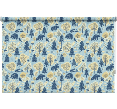 Rulou geam nordic urs în pădurile scandinave - TenStickers
