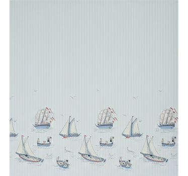 Rulou geam nordic nave velier oceanice albastre - TenStickers