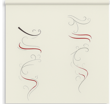 Rulou geam nordic spiral floral abstract multicolor - TenStickers