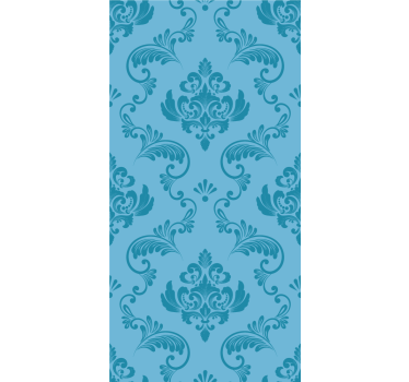 Rulou geam baie curbe botanice albastre - TenStickers