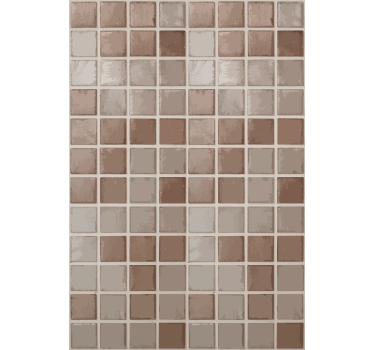 Rulou geam bej cu model pătrate ceramice - TenStickers