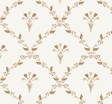 Rulou geam bej cu model floral hexagonal - TenStickers