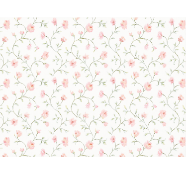 Rulou geam roz floare botanică roz - TenStickers