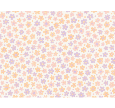 Rulou geam roz cu flori pastelate mici - TenStickers