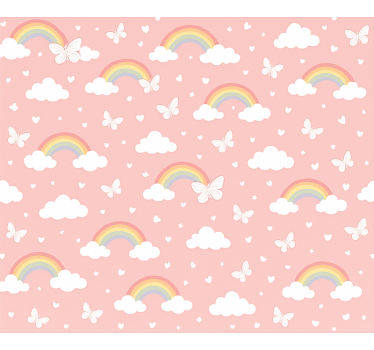 Rulou geam roz design curcubeu pentru copii - TenStickers