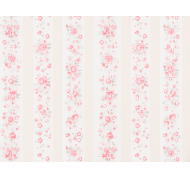 Rulou geam roz dungi florale retro roz - TenStickers