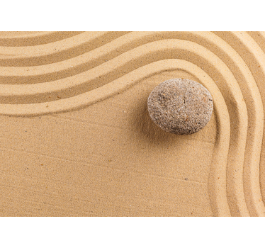 Rulou geam bej sferă zen texturată - TenStickers