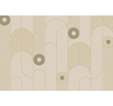 Rulou geam bej linii abstracte bej - TenStickers