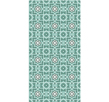 Rulou geam verde cu plăci florale verzi - TenStickers
