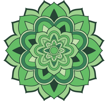 Rulou geam verde mandala verde - TenStickers