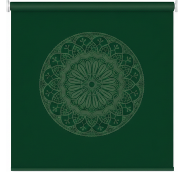 Rulou geam verde cu model mandala verde - TenStickers