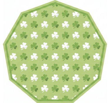 Rulou geam verde cu dungi trifoi verde și alb - TenStickers