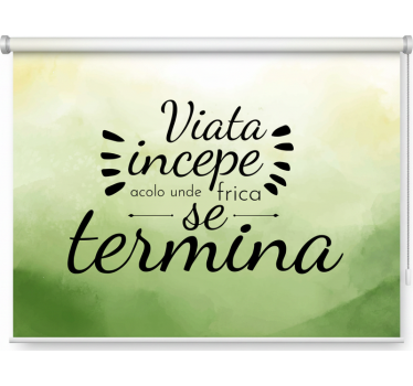 Rulou geam verde pentru o viață fără frică - TenStickers