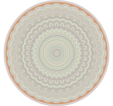 Rulou geam bej mandala circulară bej - TenStickers