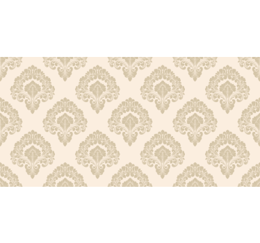 Rulou geam bej cu model floral auriu provincial - TenStickers