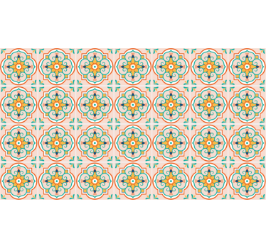 Rulou geam bej design pătrat colorat - TenStickers