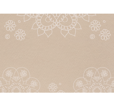 Rulou geam bej cu model mandala indian - TenStickers