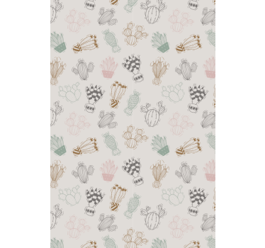 Rulou cactus acuarelă - TenStickers