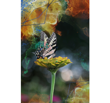 Fluture galben fluture Rulouri - TenStickers