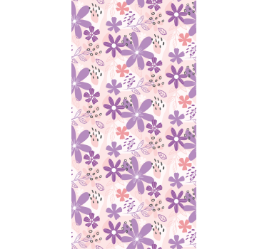 Rulou geam fluturi cascadă florală fluture - TenStickers