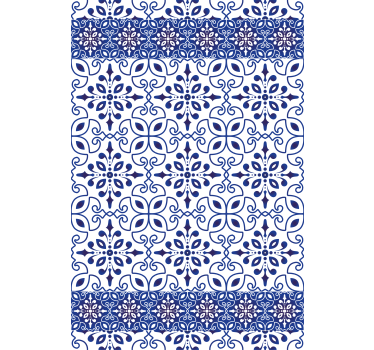 Jaluzea nordică cu design clasic alb și albastru - TenStickers