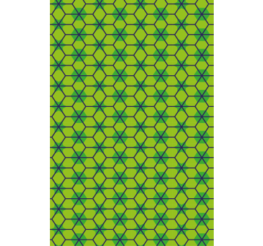 Rulou geam verde modele geometrice verzi - TenStickers