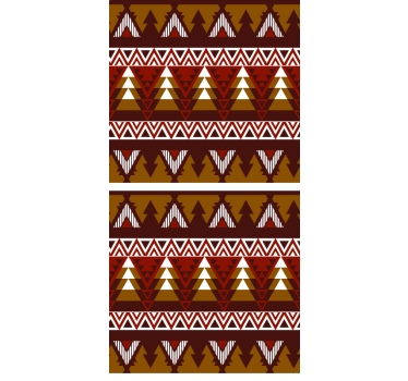 Rulou geam nordic model de pădure geometric - TenStickers