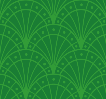Rulou geam verde art decó - TenStickers
