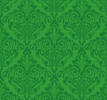 Rulou geam verde damasc floral - TenStickers