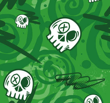 Rulou geam tineret cranii graffiti - TenStickers