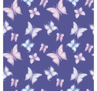 Rulou geam fluturi fundal violet - TenStickers