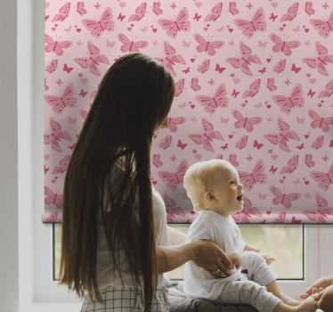 Fluturi roz copii Rolete - TenStickers