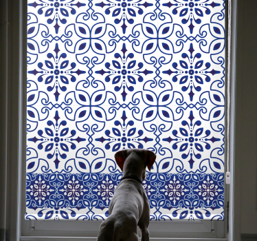Jaluzea nordică cu design clasic alb și albastru - TenStickers