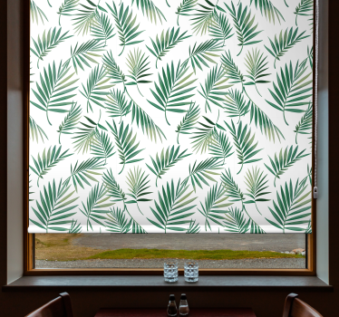 Jaluzea nordică cu design scandinav cu frunze verzi - TenStickers