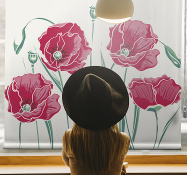 Maci rosii bucatarie floare Rulou - TenStickers