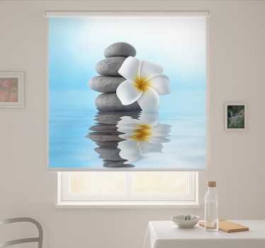 Rulou geam baie albastru translucid zen - TenStickers