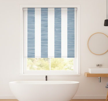 Rulou geam baie ceramica righe blu - TenStickers