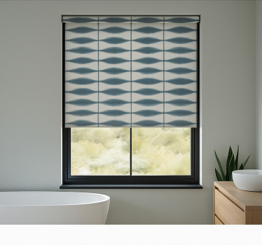 Rulou geam baie denim shibori - TenStickers